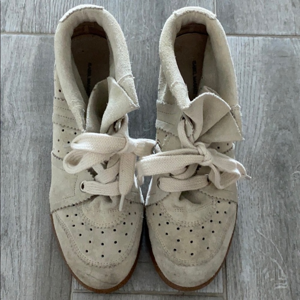 Isabel Marant Bobby Cream Sneakers Size: 39